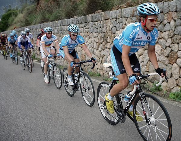 Gerald Ciolek (r) has to sit out but Milram still has Fabian Wegmann