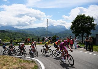 Mads Pedersen on stage 11 at the Giro d'Italia