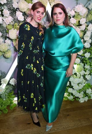 Princess Beatrice of York and Princess Eugenie of York attend the officially party celebrating Vogue World: London 2023