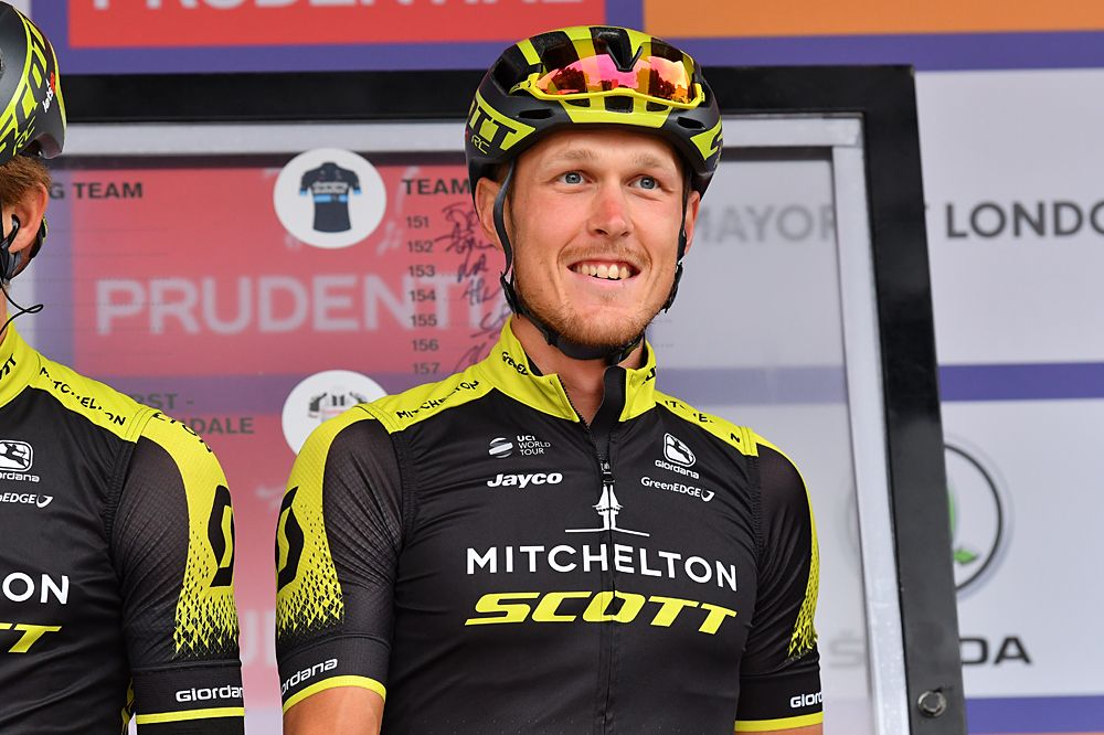 Matteo Trentin (Mitchelton-Scott) at the start of Prudential RideLondon-Surrey Classic