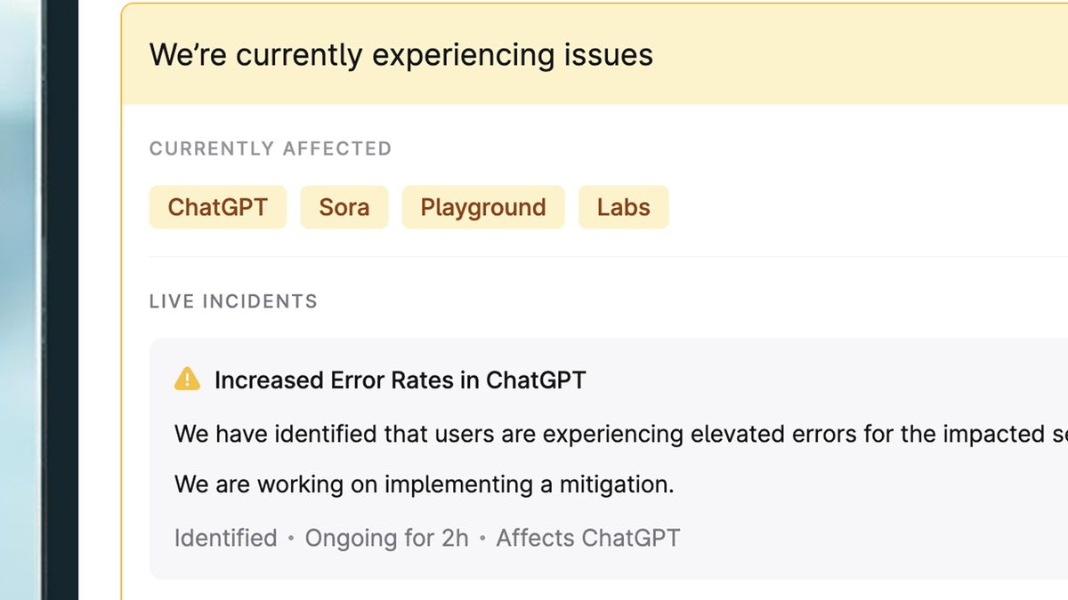 ChatGPT was down again – here's everything we know about the latest ...