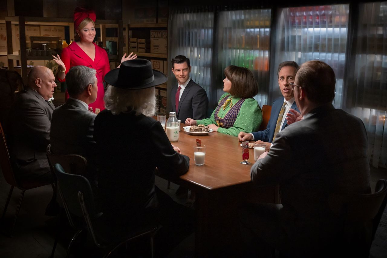 Amy Schumer, Max Greenfield, Melissa McCarthy and Jerry Seinfeld in Unfrosted