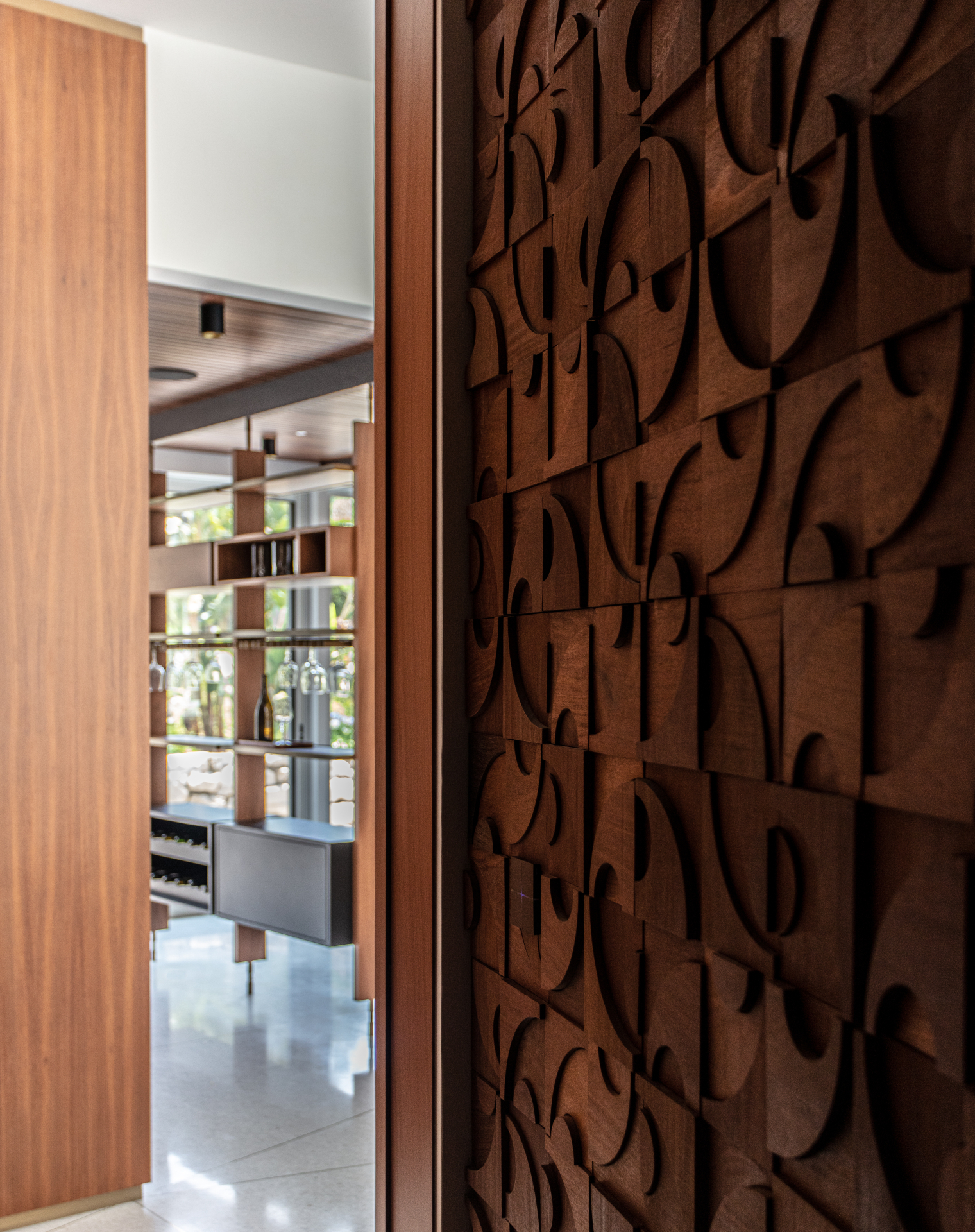 joinery and woodworking detail at cove way, a midcentury home restored by Sophie goineau