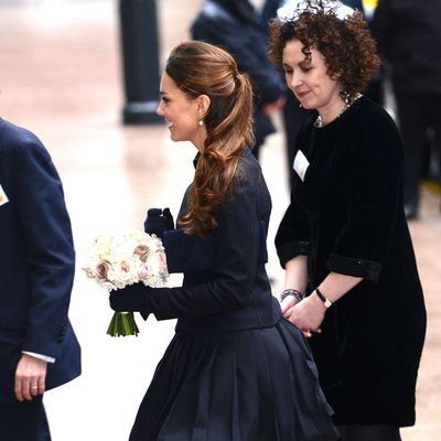 Kate Middleton walking with flowers