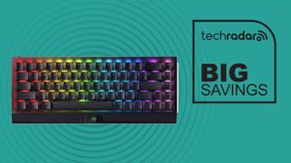 black gaming keyboard with RGB lighting