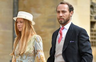 Alizee Thevenet and James Middleton attend the wedding of Lady Gabriella Windsor