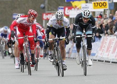 John Degenkolb (HTC-Highroad) wins the second stage of the 3-days of West Flanders.