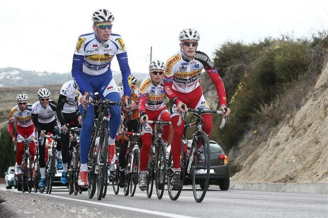 Dominique Cornu, left, will trade in his Topsport Vlaanderen kit for that of Sunweb-Napoleon Games on January 1.