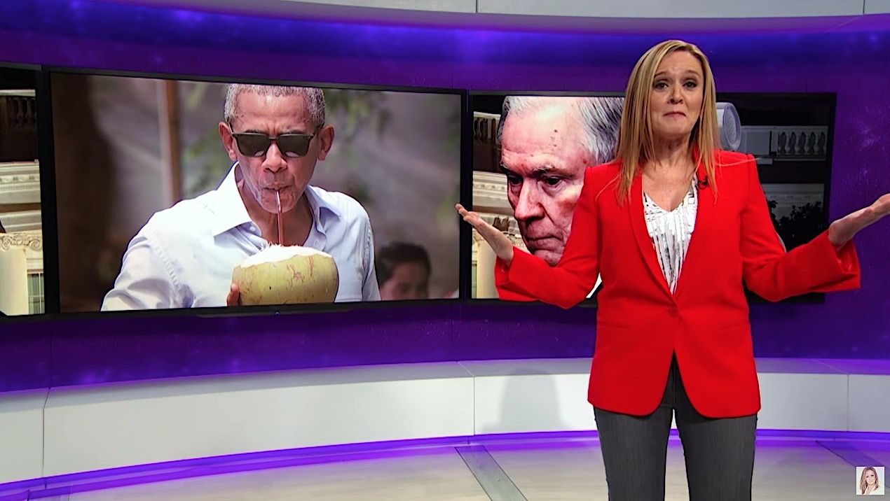 Samantha Bee rolls her eyes at President Trump&amp;#039;s wiretapping claims