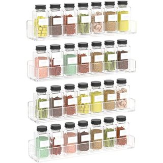 NIUBEE clear acrylic wall mounted spice rack organizer