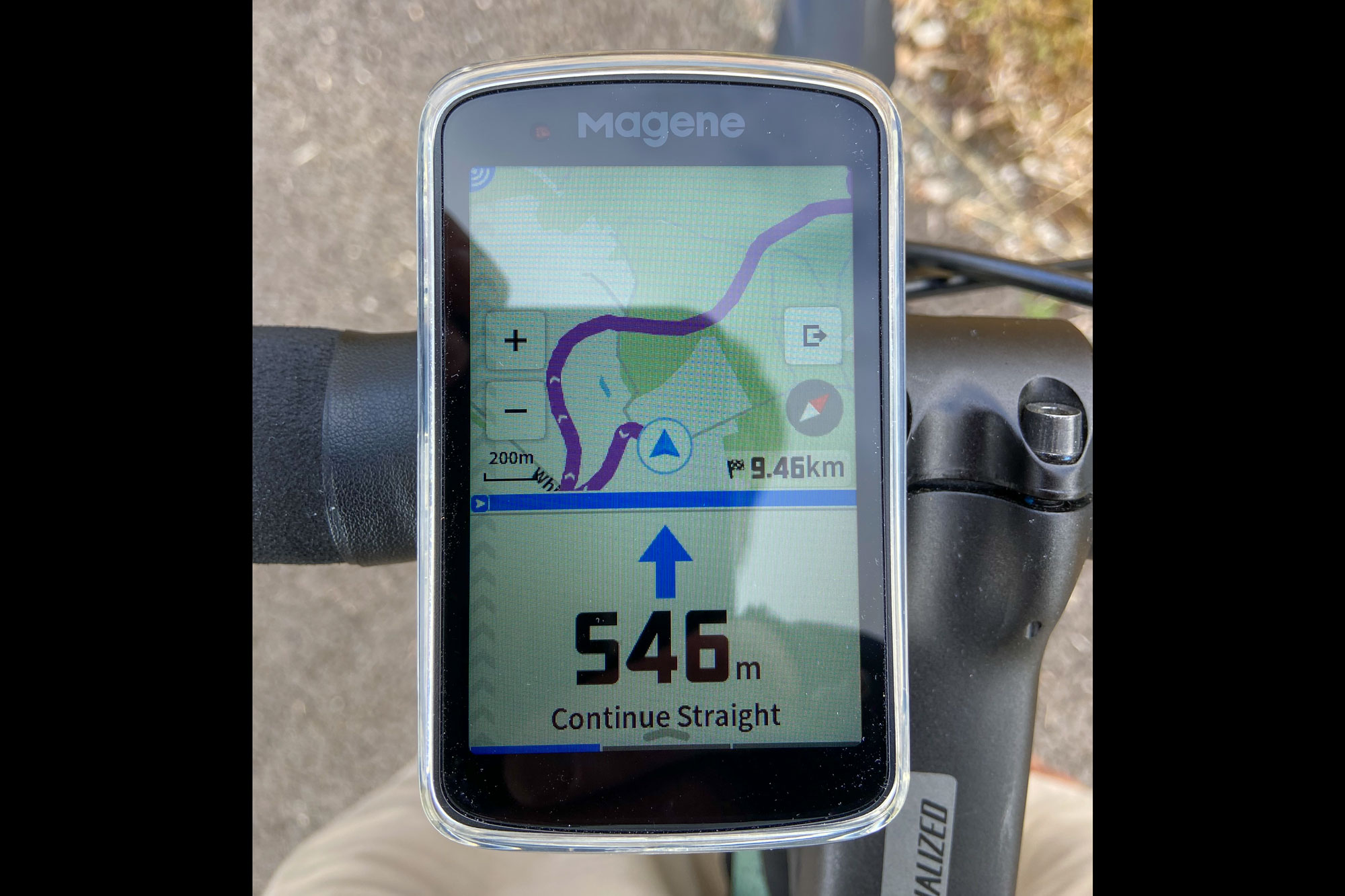 Magene C706 navigation screen