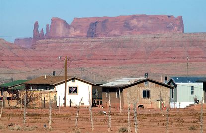 A file photo showing houses in the Navajo Nation.