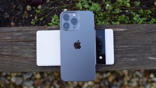 a photo of the iPhone 13 Pro and the Google Pixel 6