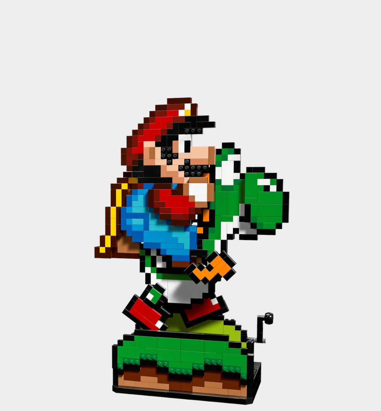 Lego Super Mario World set on a plain background