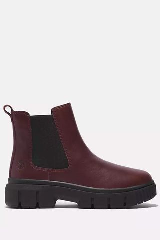 Greyfield Mid Chelsea Boots in Burgundy