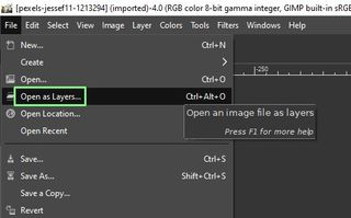 layers and filters in GIMP