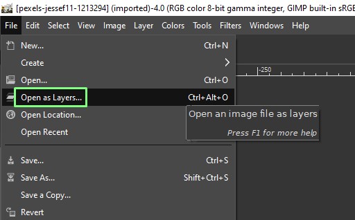 layers and filters in GIMP