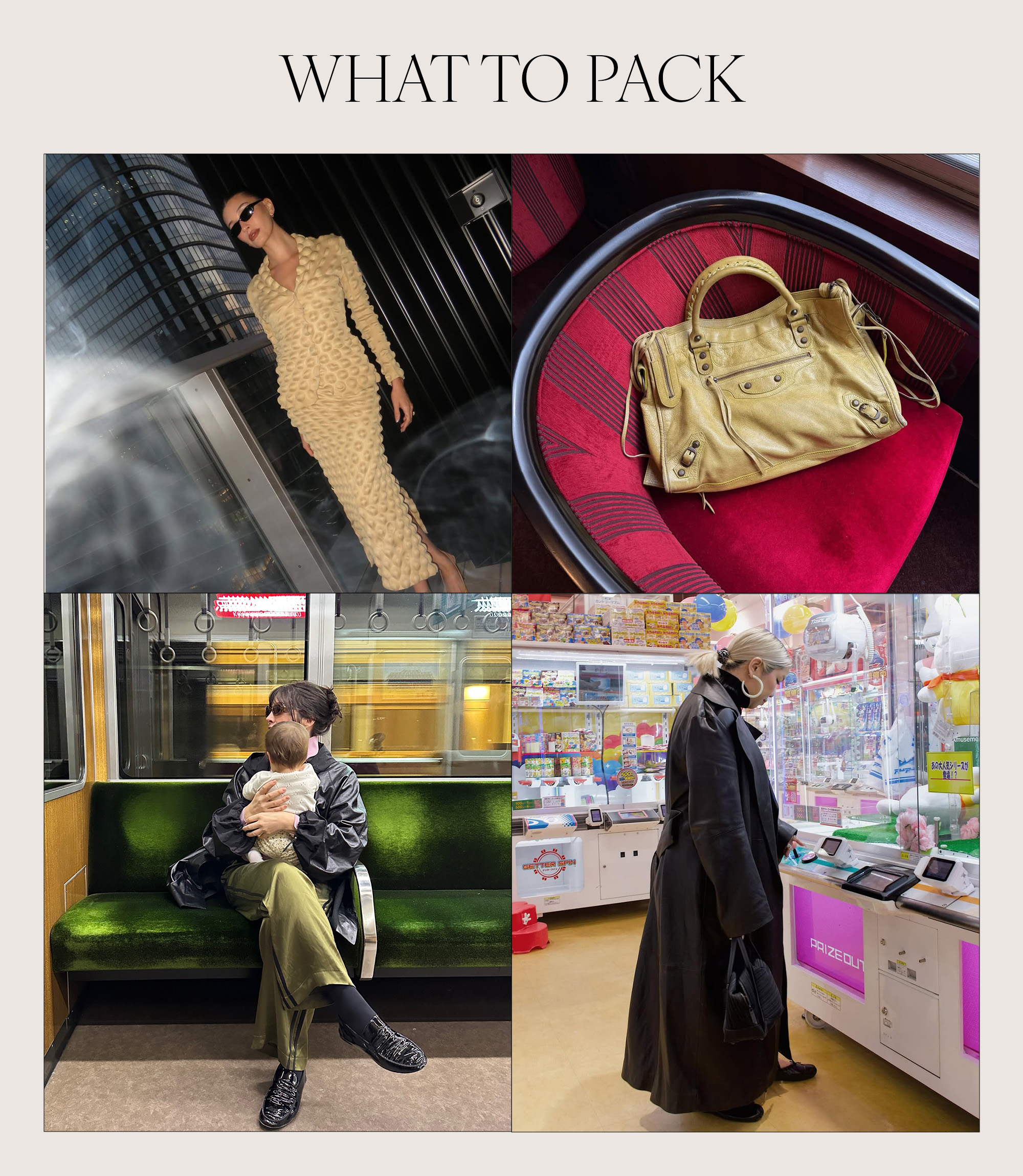 Collage of fashion people in Tokyo.