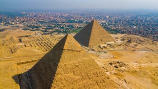 The pyramids of Egypt.