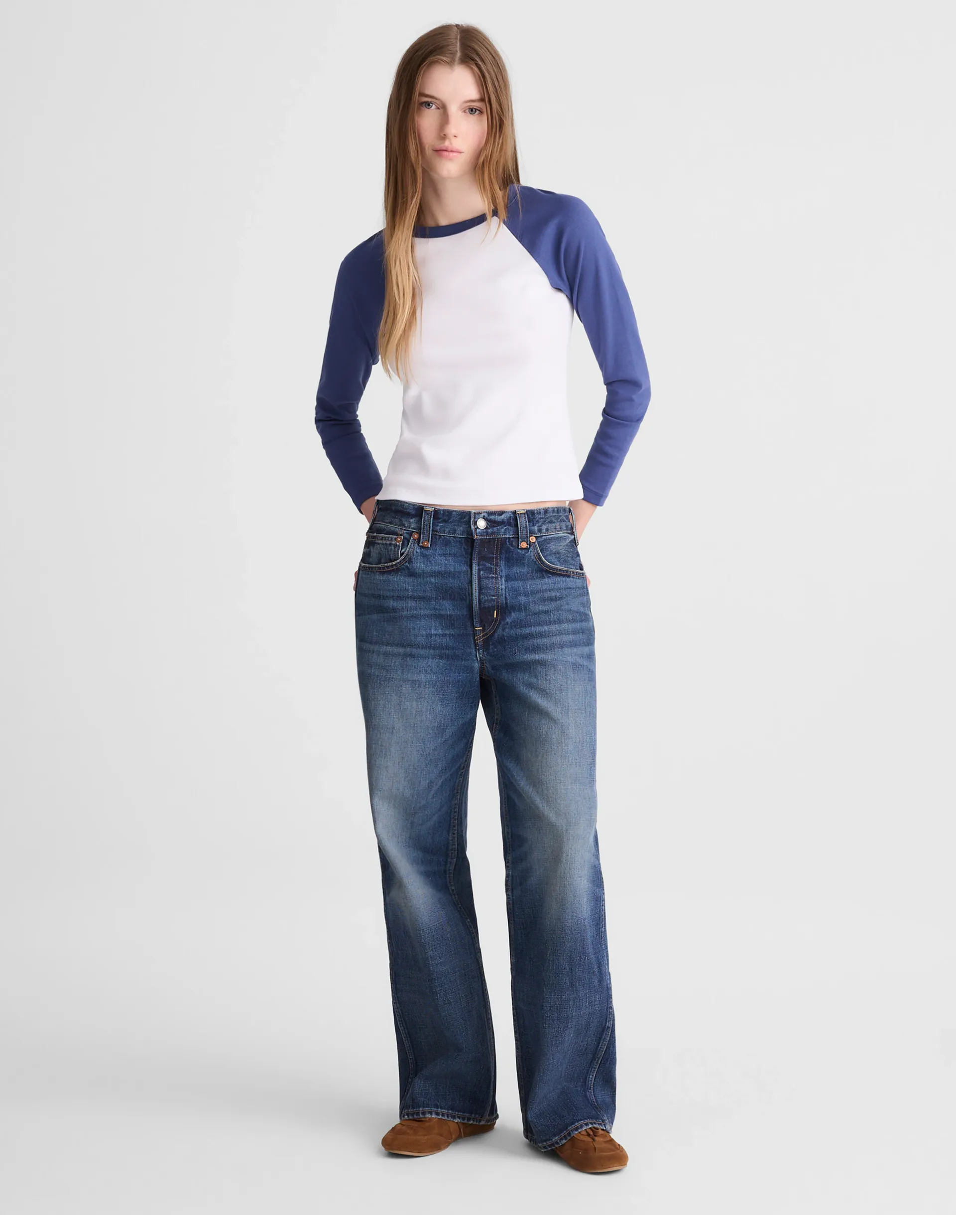 The '90s Long-Sleeve Tee in Compact Cotton