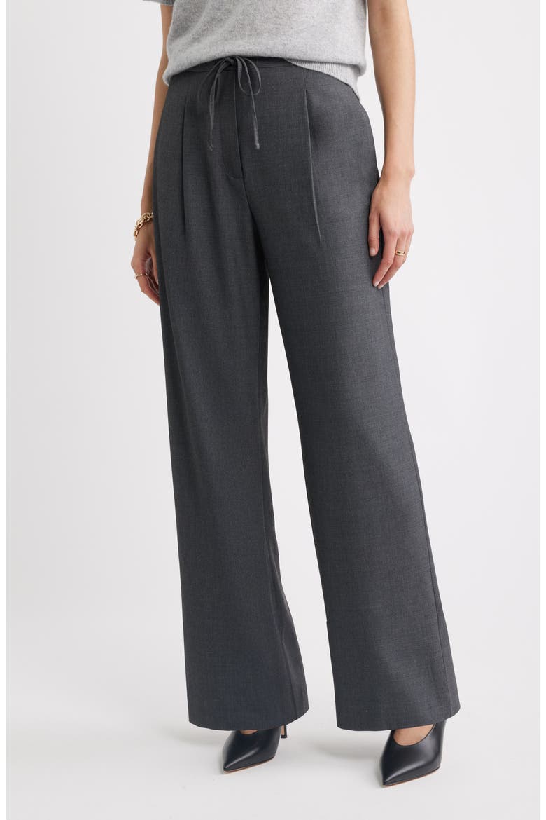 Drawstring Wide Leg Pants