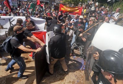 Confederate monuments protest.