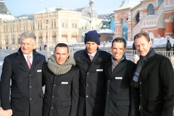 The riders were in suits rather than lycra
