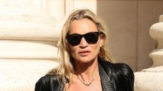 Kate Moss attends the Saint Laurent Menswear Spring/Summer 2027 show as part of Paris Fashion Week on June 23, 2026 in Paris, France.