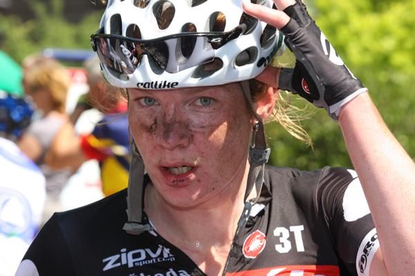 Kirsten Wild (Cervelo Test Team) had a rough day, despite finishing second.