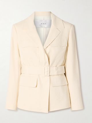 Savannah Belted Linen-Blend Twill Jacket