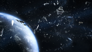 Galactic trash orbiting Earth.