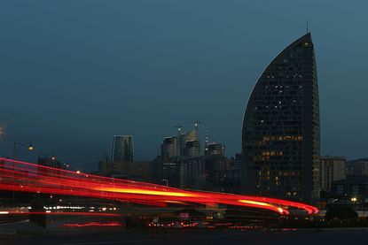 The building formerly known as the Trump International Hotel and Tower in the Azerbaijani capital of Baku