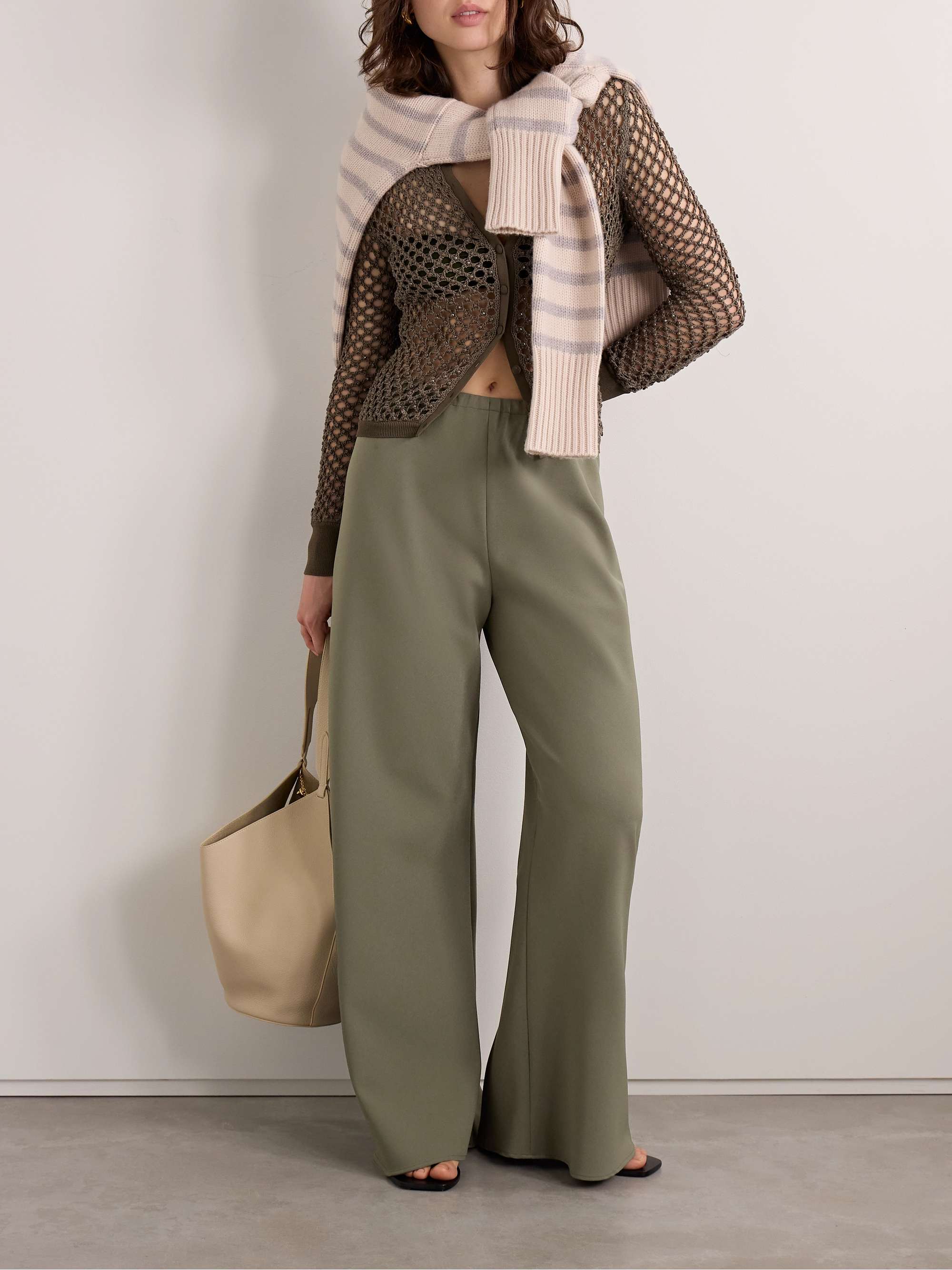 Colby Recycled-Crepe Wide-Leg Pants