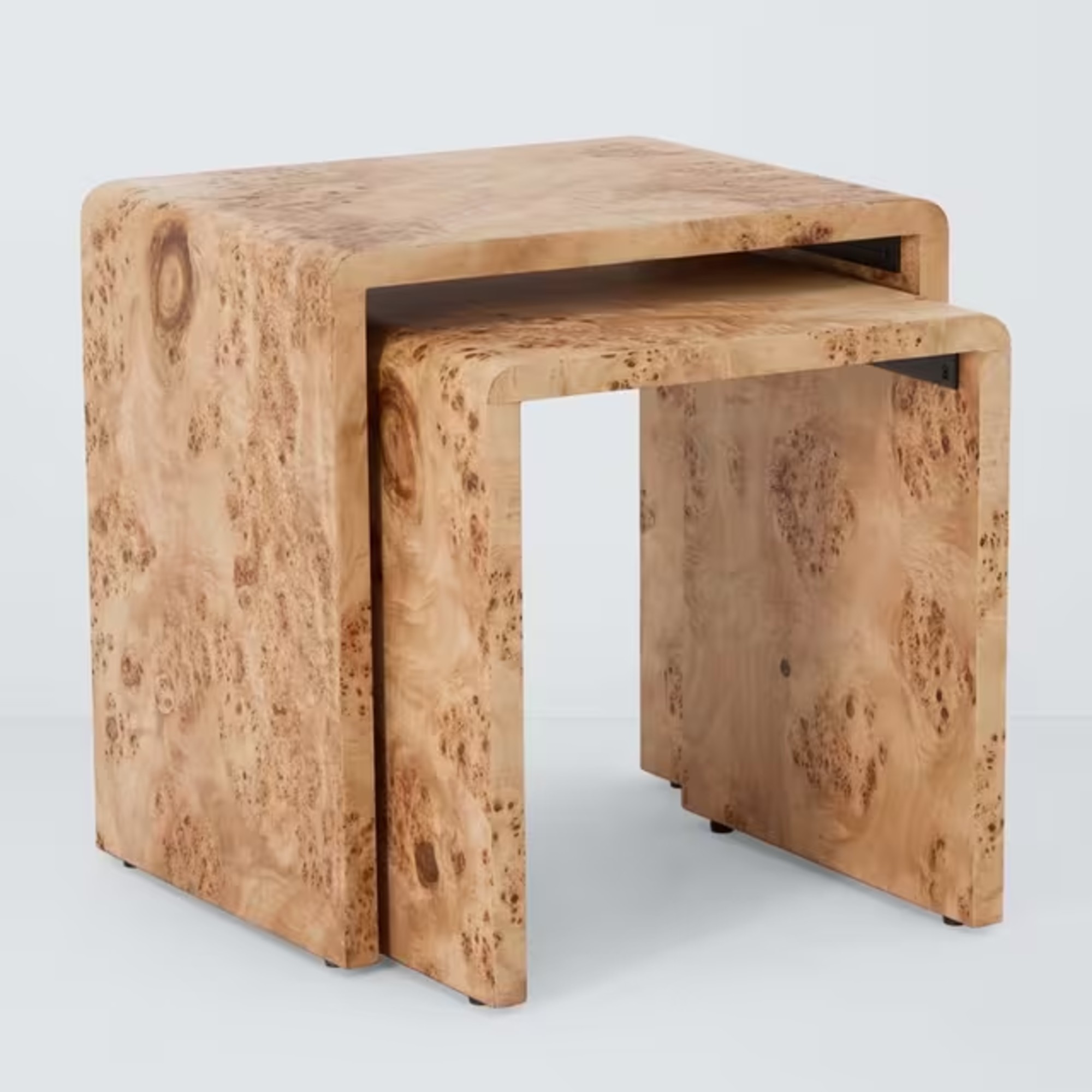 John Lewis Burl Nest of 2 Tables