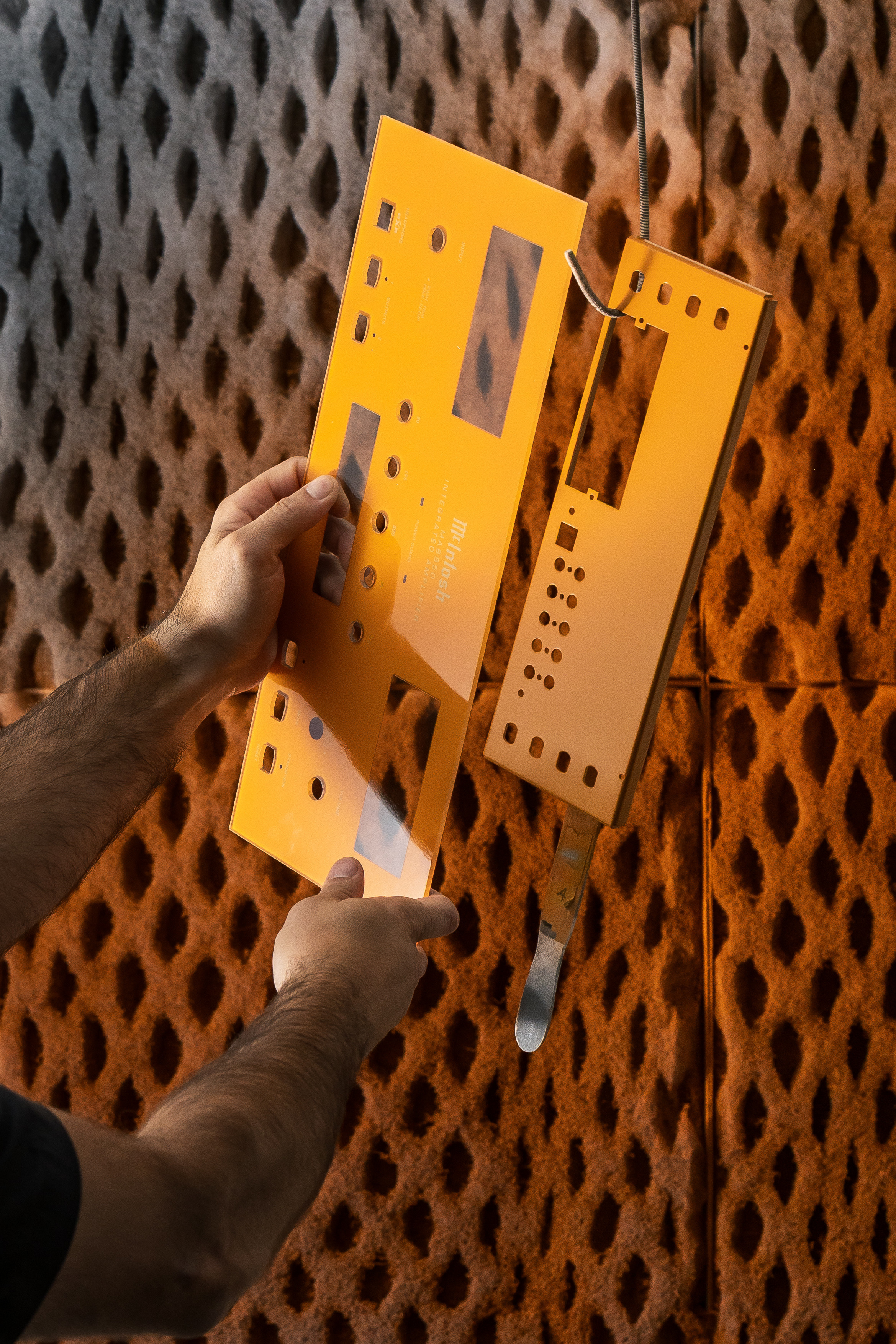 The finish is Virgil Abloh&#039;s signature orange