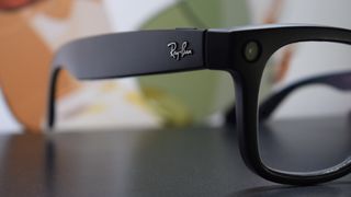 Photograph of Ray-Ban Meta smart glasses.