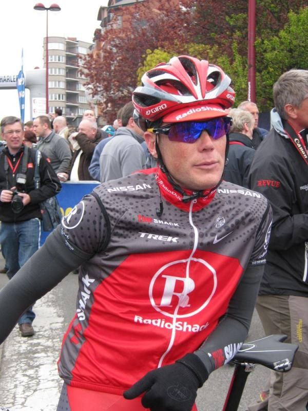 Chris Horner (RadioShack) looked relaxed before the start