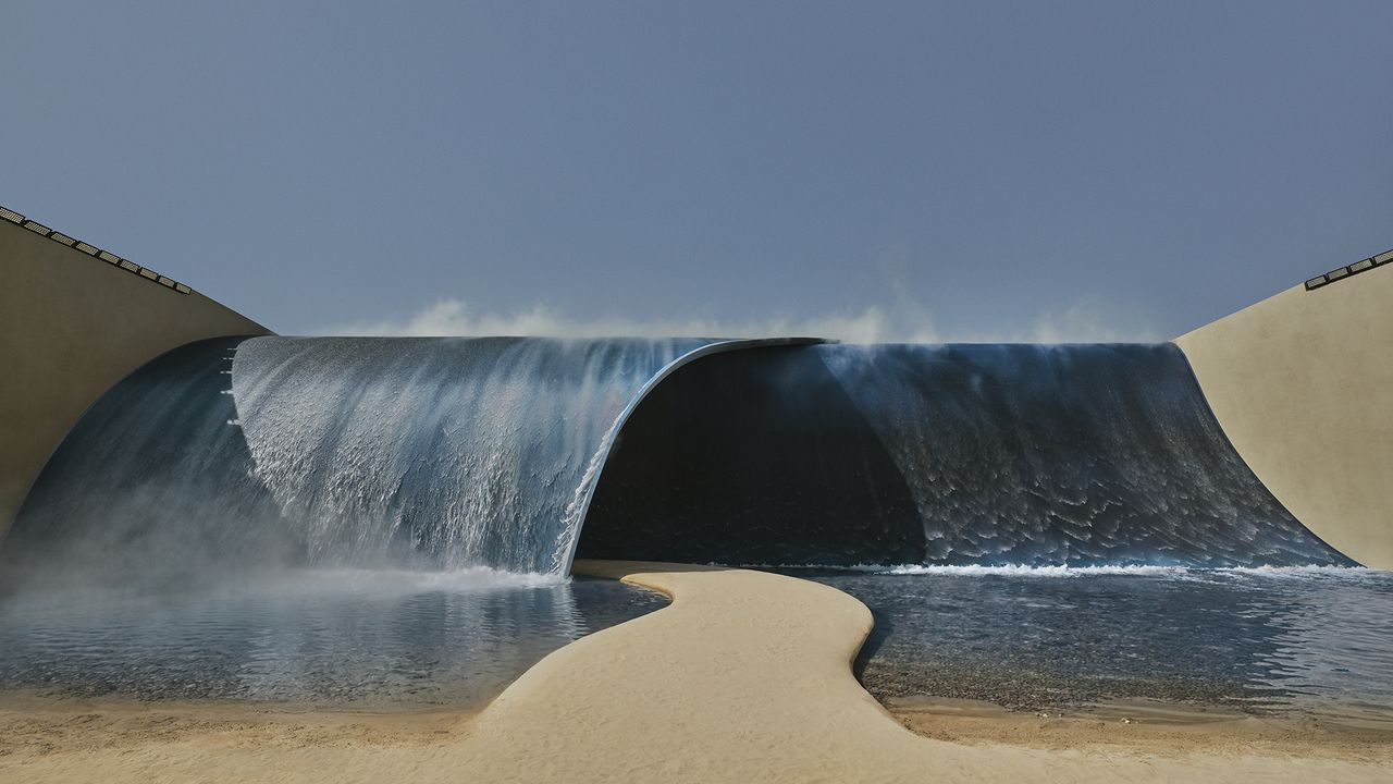 Surf’s up! The story behind Pharrell Williams’ tidal wave set for Louis Vuitton
