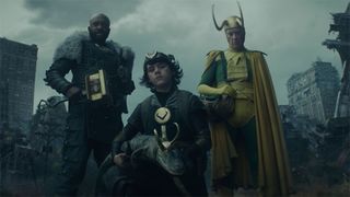 Boastful Loki, Kid Loki and Classic Loki in the Loki TV show.
