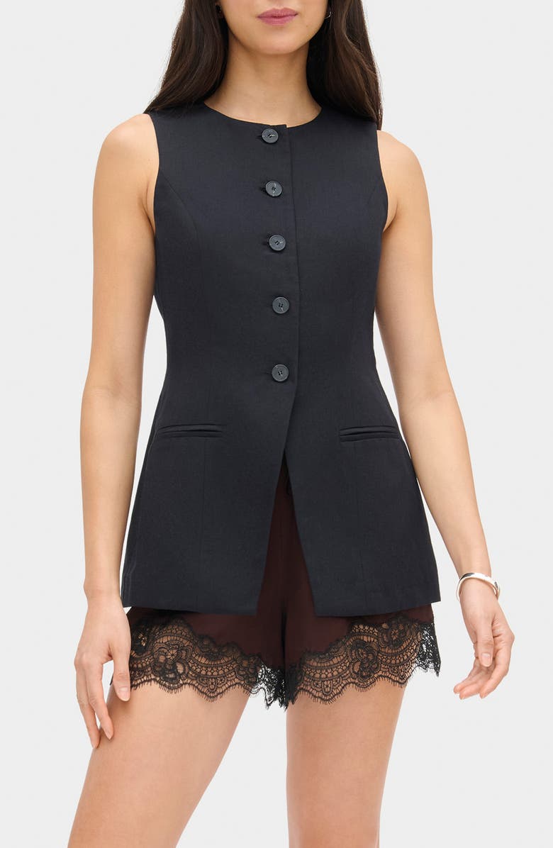 Leo collarless vest