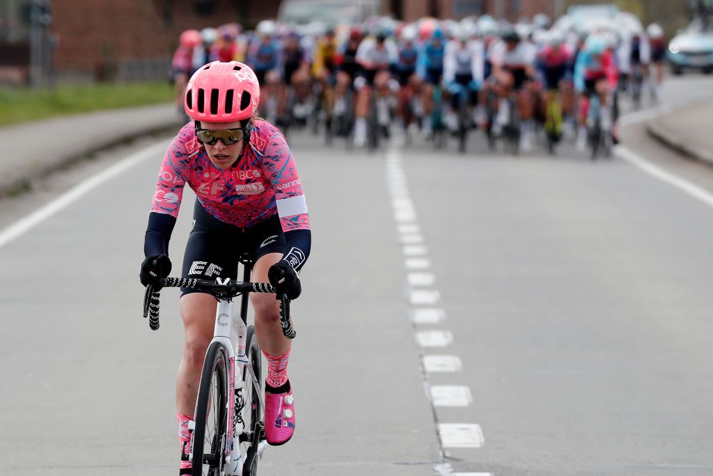 Clara Honsinger on the road for EF Education-TIBCO-SVB