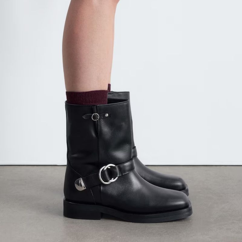 &amp;amp;Other Stories, Leather Biker Boots