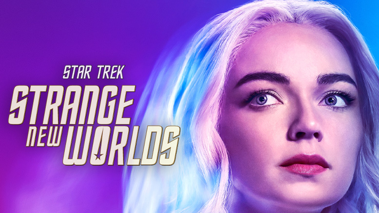 a purple promo poster with a silver-haired female character