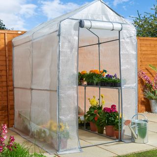 tent in garden for flowers plants