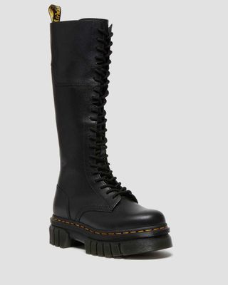 Dr Martens Audrick 20-Eye Leather Knee High Platform Boots