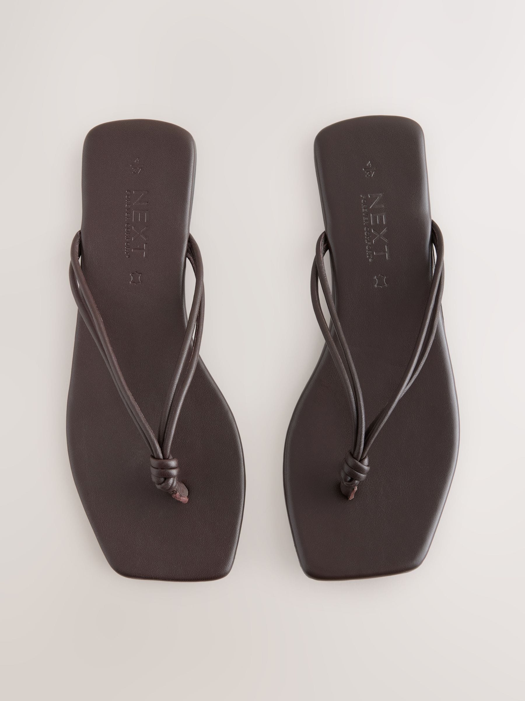Chocolate Brown Leather Standard/Width Forevercomfort® Square Toe Knot