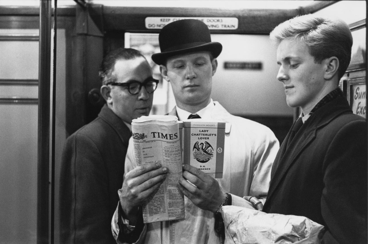 A ban surreptitiously reads &amp;#039;Lady Chatterley&amp;#039;s Lover&amp;#039; in 1960.