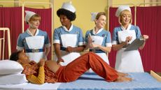 Rosalind Clifford (NATALIE QUARRY), Joyce Highland (RENEE BAILEY), Shelagh Turner (LAURA MAIN), Trixie Aylward (HELEN GEORGE) in Call the Midwife