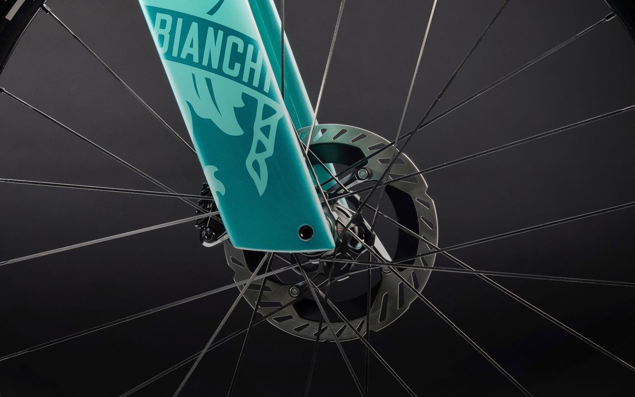 Disc brake on Bianchi&#039;s new Aquila RC time trial bike