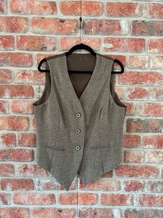 Grey Vintage Wool Waistcoat